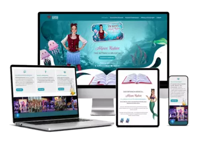 Webdesign für das Mitmach-Musical Aileen Rubin
