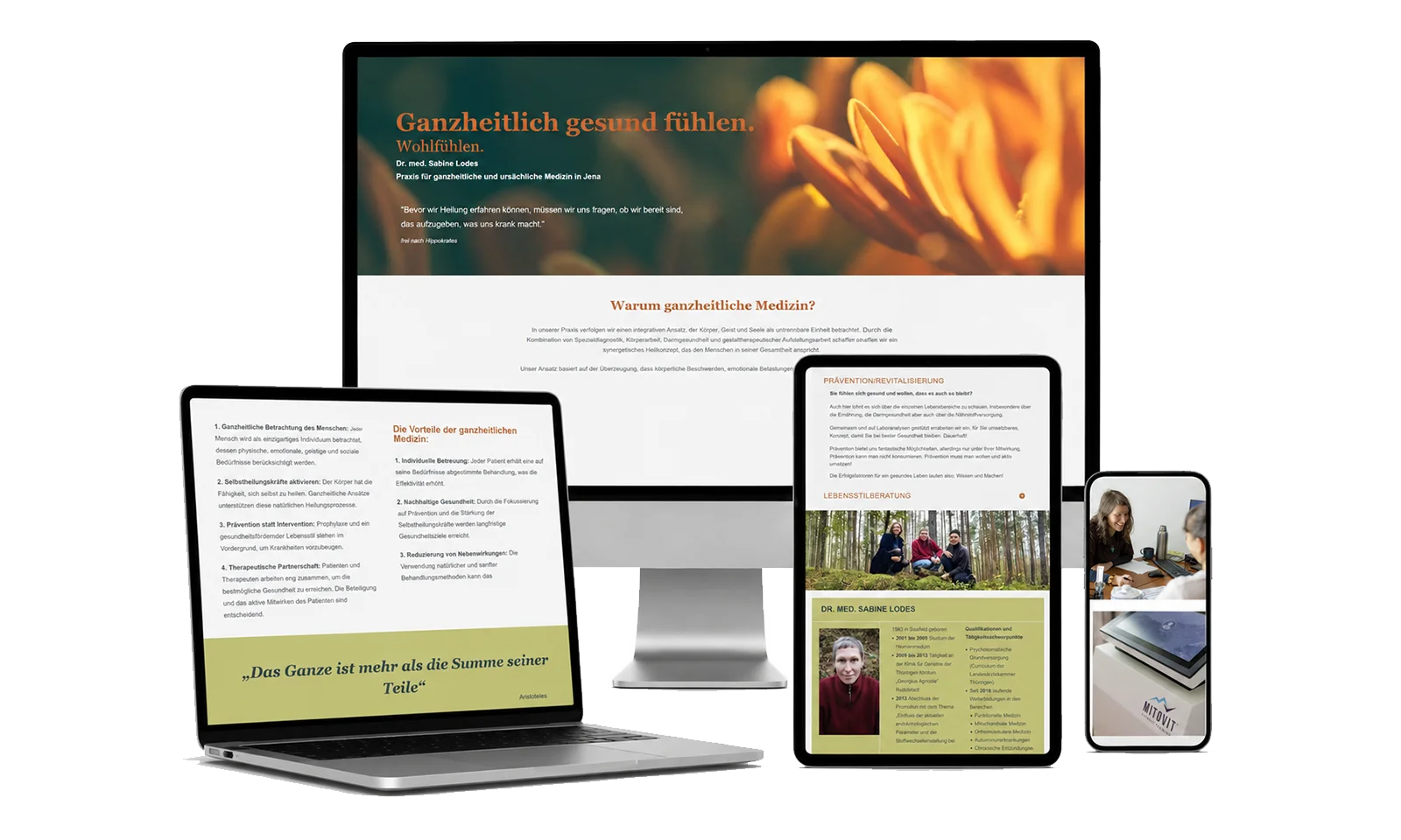 Webdesign-Referenz Xanten on Stage – Website auf verschiedenen Geräten dargestellt