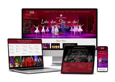 Website für ein Kulturprojekt mit Bühnencharakter