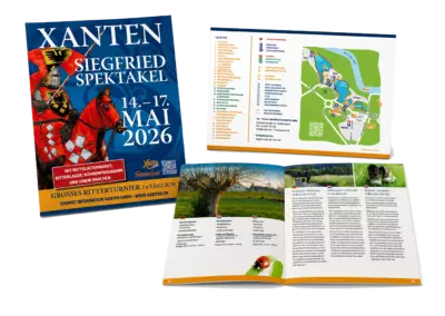 Langjährige Gestaltung für die Tourist Information Xanten